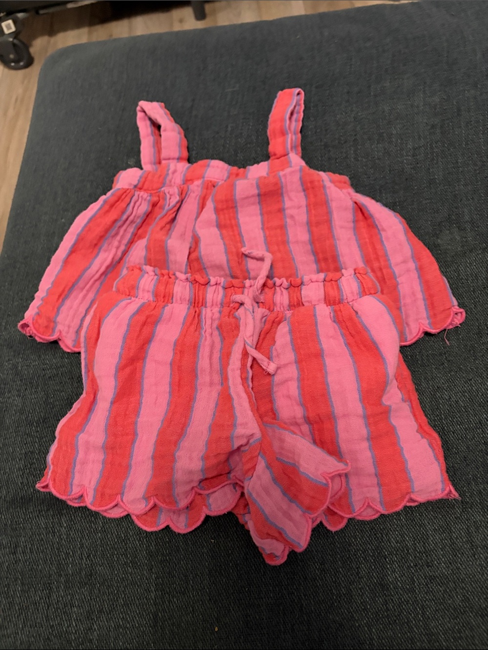 Old Navy Pink and Red Striped Girls Shorts